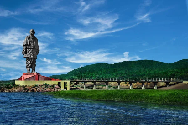 Estátua Unidade Com Uma Altura 182 Metros Sri Sardar Vallabhai — Fotografia de Stock