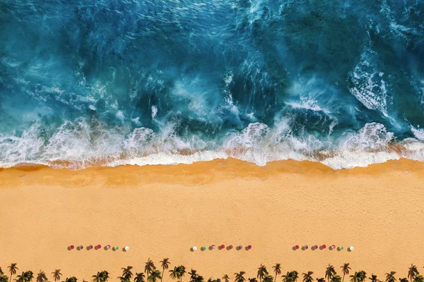 Seashore Top Top görünümü hava fotoğrafı Plaj güzel deniz manzara