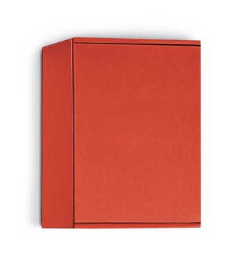 Beyaz üzerine izole edilmiş kırmızı karton kutu - Resim