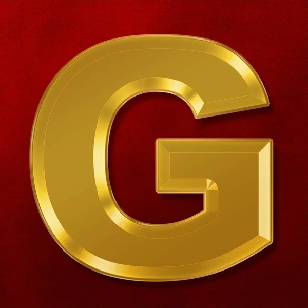 Gold Solide Alphabet Letter Collection Rendering — Stockfoto