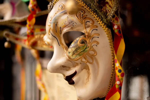 Máscara Original Veneziana Detalhes — Fotografia de Stock