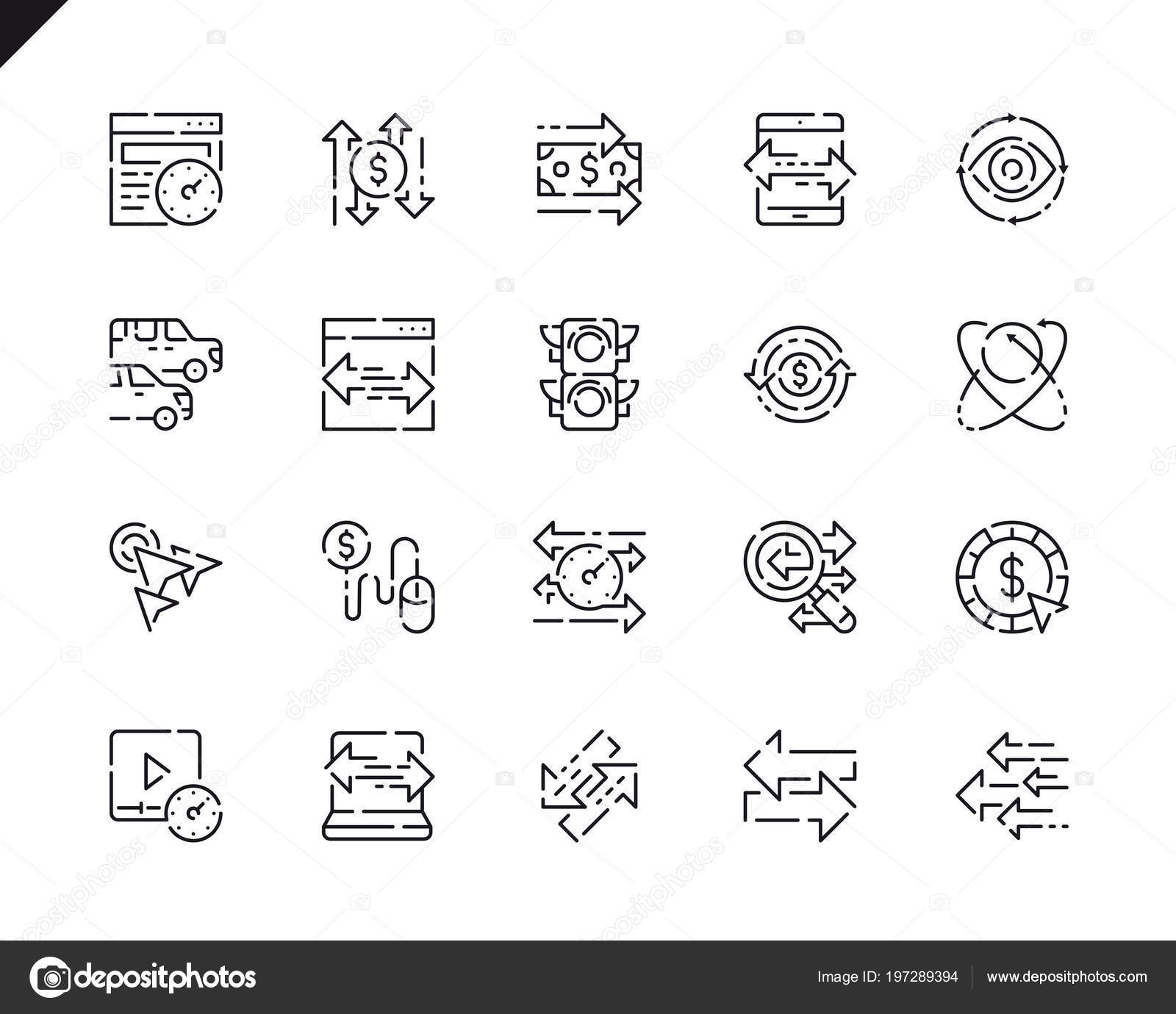 Simple Set Traffic Line Icons Website Mobile Apps Contains Icons Stock ...
