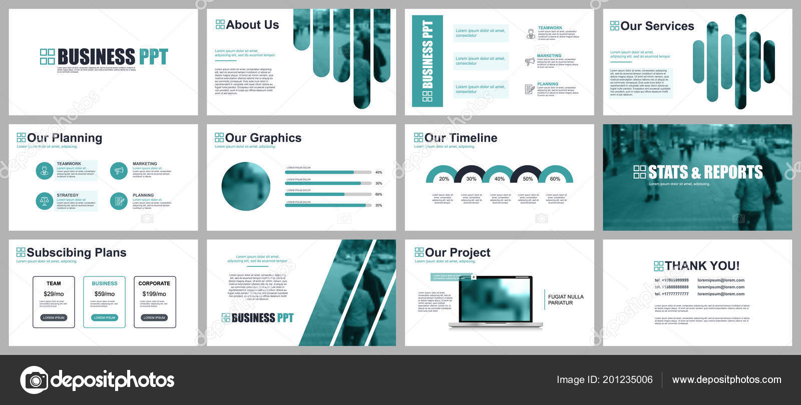 Business Presentation Slides Templates Infographic Elements Can Used