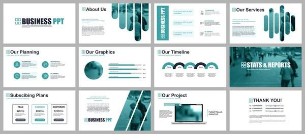 Presentación Negocios Diapositivas Plantillas Elementos Infográficos Puede Ser Utilizado Para — Vector de stock