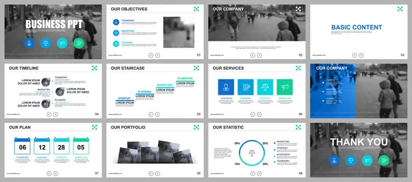 Presentación Negocios Diapositivas Plantillas Elementos Infográficos Puede Ser Utilizado Para — Vector de stock