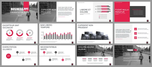 Folienvorlagen Für Unternehmenspräsentationen Werden Aus Elementen Der Infografik Zusammengestellt Kann — Stockvektor