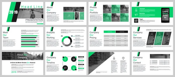 Apresentação Negócios Desliza Modelos Elementos Infográficos Pode Ser Usado Para —  Vetores de Stock