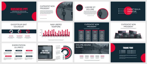 Presentación Negocios Diapositivas Plantillas Elementos Infográficos Puede Ser Utilizado Para — Vector de stock