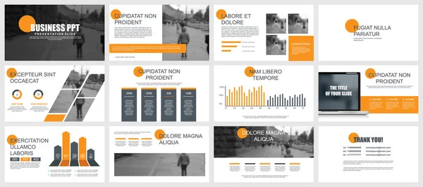 Sunu Şablonları Infographic Öğelerden Slaytları Sunum Ilanı Broşür Broşür Kurumsal — Stok Vektör