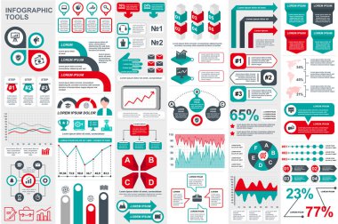 Infographic öğeleri veri görselleştirme vektör tasarım şablonu. Adımları, seçenekleri, iş süreçleri, iş akışı, diyagram, akış çizelgesi kavram, zaman çizelgesi, simgeler, bilgi grafik pazarlama için kullanılabilir.