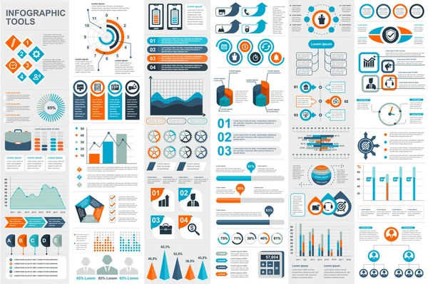 Elementos Infográficos Visualización Datos Plantilla Diseño Vectorial Puede Utilizar Para — Archivo Imágenes Vectoriales