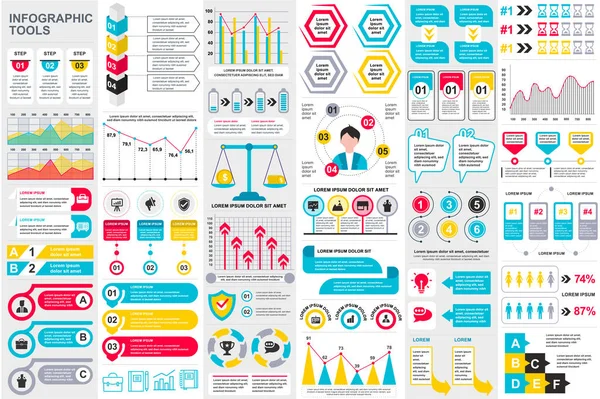 Infographic Elements Data Visualization Vector Design Template Can Used Steps — Stock Vector