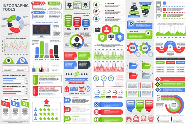 Infografika Elementy Danych Wizualizacji Wektor Szablon Projektu Mogą Być Używane — Wektor stockowy