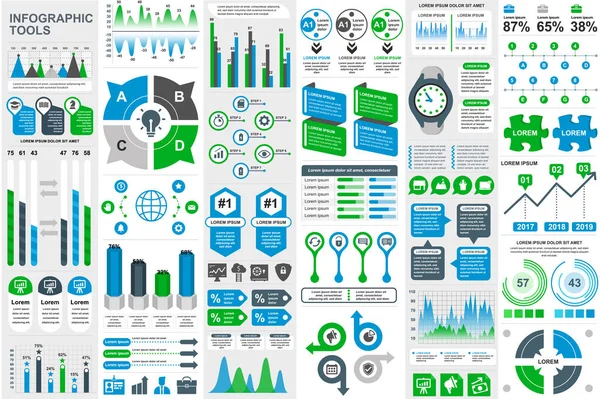 Infografika Elementy Danych Wizualizacji Wektor Szablon Projektu Mogą Być Używane — Wektor stockowy