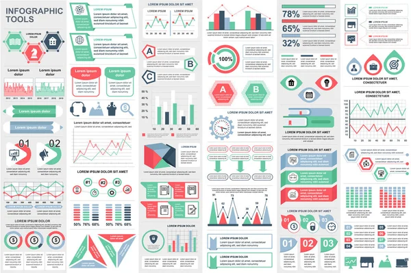 Infographic elements data visualization vector design template. Can be used for steps, options, business processes, workflow, diagram, flowchart concept, timeline, marketing icons, info graphics. — Stock Vector