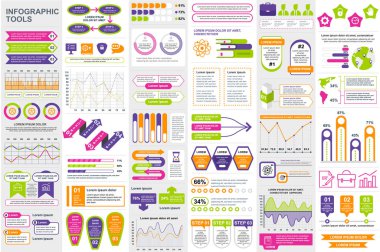 Infographic öğeleri veri görselleştirme vektör tasarım şablonu. Adımları, seçenekleri, iş süreçleri, iş akışı, diyagram, akış çizelgesi kavram, zaman çizelgesi, simgeler, bilgi grafik pazarlama için kullanılabilir.