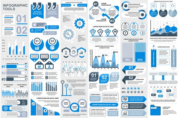 Elementos infográficos visualización de datos plantilla de diseño vectorial. Se puede utilizar para pasos, opciones, procesos de negocio, flujo de trabajo, diagrama, concepto de diagrama de flujo, línea de tiempo, iconos de marketing, gráficos de información . — Archivo Imágenes Vectoriales