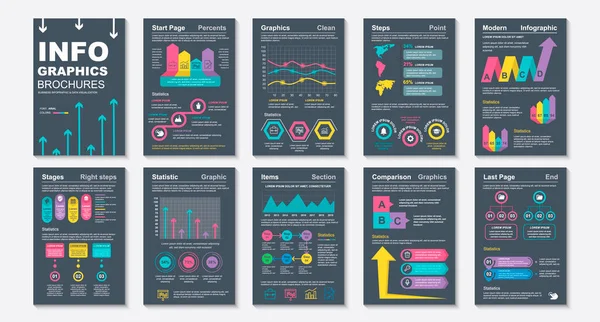 Infographic Brohucres Data Visualization Vector Design Template Can Used Info — Stock Vector