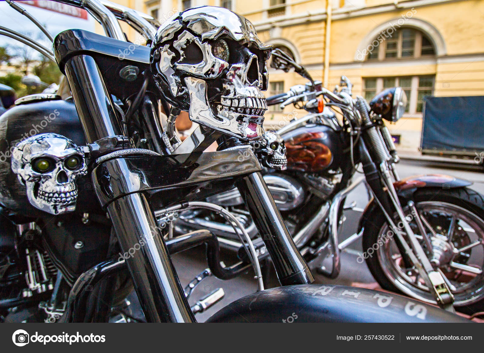 royal enfield skull headlight