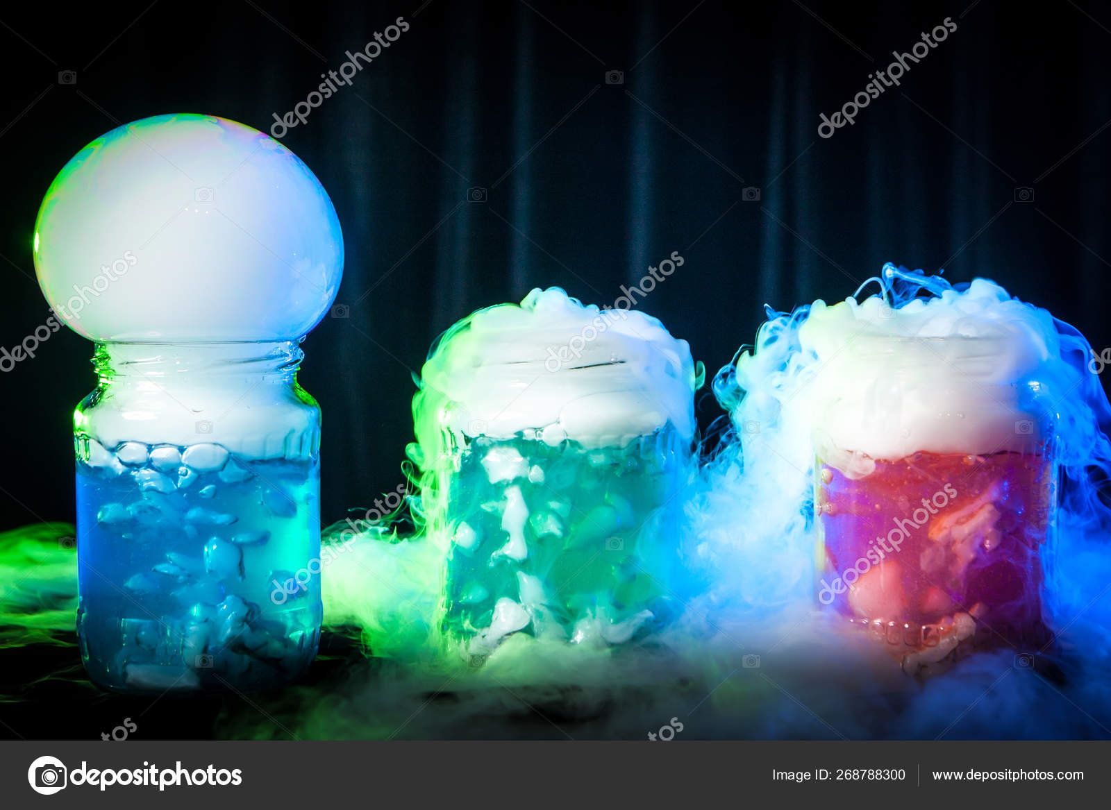 Soap Bubble Glass Jar Dry Ice Water Evaporation Dry Ice Stock Photo By C Grinphoto 268788300