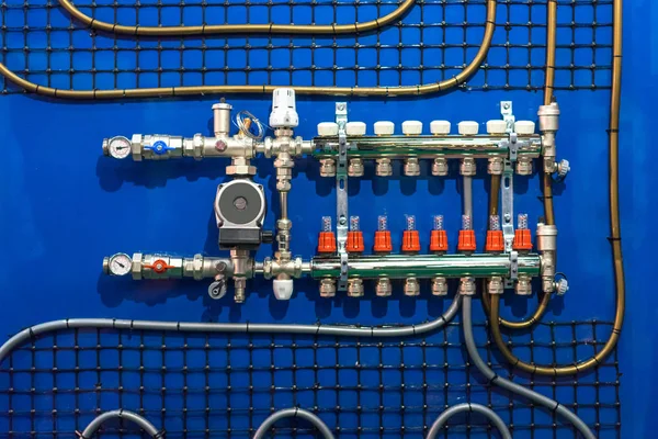 The scheme of the device of a warm floor. Floor heating. The design of heating the house.