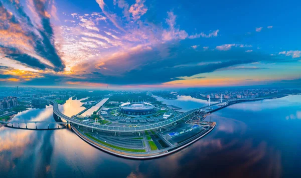 Saint Petersburg Panorama Petersburg Russia White Nights Petersburg Neva River Stock Picture