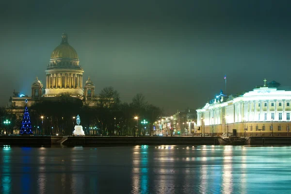 St. Petersburg. Russia. Fog over Petersburg. St. Isaac\'s Cathedral from the Neva River. Museums of Petersburg. Architecture of Russia. Poster of St. Petersburg.