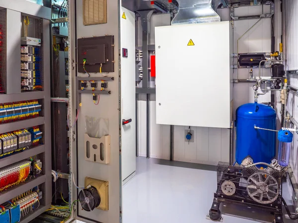 Boiler installation. Automation boiler room. Switchboard. Distri — Stock Image Boiler installation. Automation boiler room. Switchboard. Distri Stock Picture
