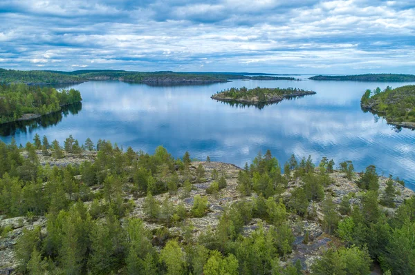 Islands. Panorama of the islands in the lake. Northern nature. Karelia. Russia. Nature of Karelia. Ladoga lake. — Stock Image Islands. Panorama of the islands in the lake. Northern nature. Karelia. Russia. Nature of Karelia. Ladoga lake. Stock Photo