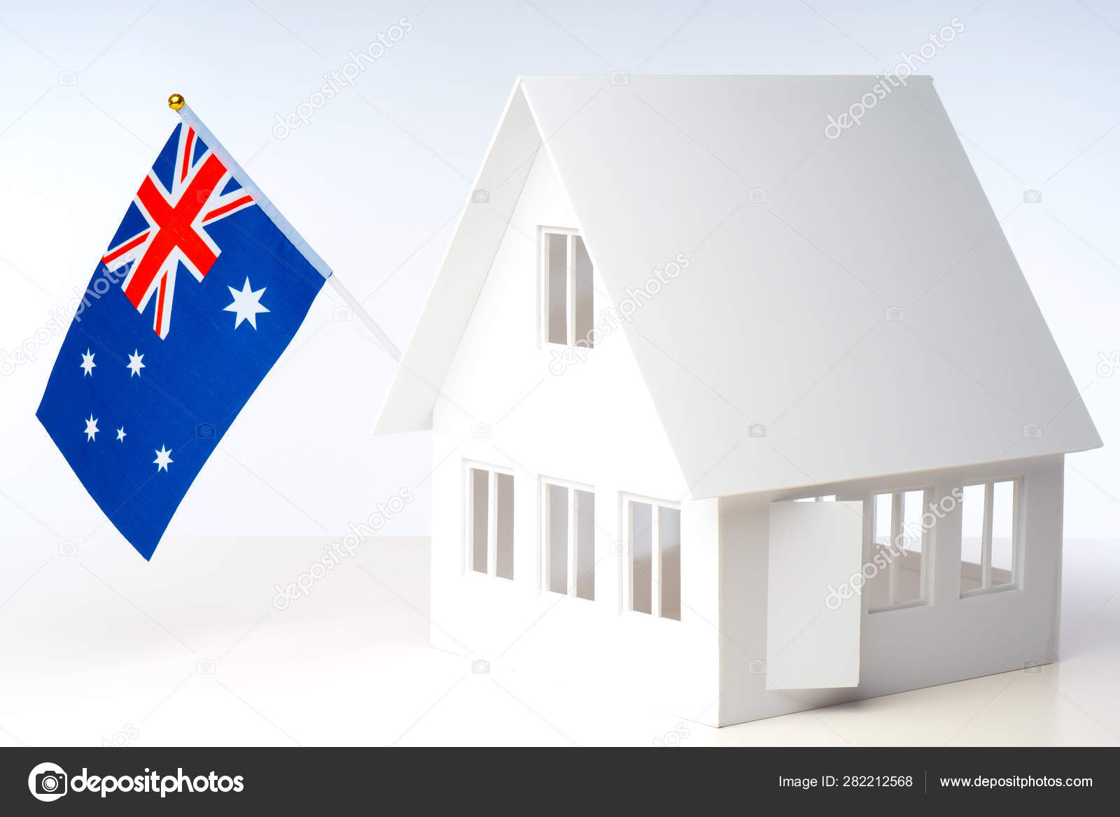 House With The Flag Of Australia Emigration To Australia Buying