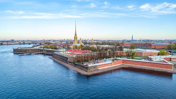 Saint-Petersburg. Russia. River SPb. Petropavlovskaya fortress.The River Neva. City panorama. St. Petersburg in summer. Travel to Russia.