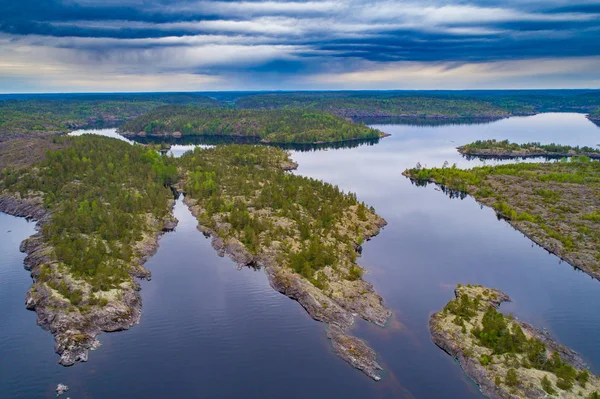 Republic of Karelia. Russia. Karelian Islands top panorama from — Stock Image Republic of Karelia. Russia. Karelian Islands top panorama from Royalty Free Stock Photos