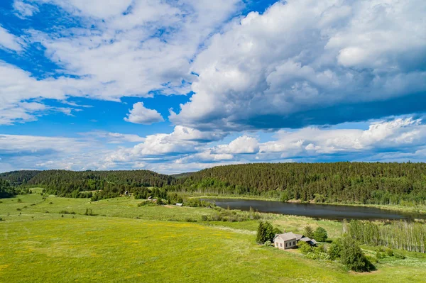 Republic of Karelia. Russia. Panorama of Karelian landscape in a — Stock Image Republic of Karelia. Russia. Panorama of Karelian landscape in a Stock Picture