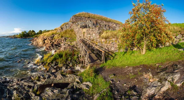 Helsinki. Finland. Panorama of Suomenlinna fortress on a summer