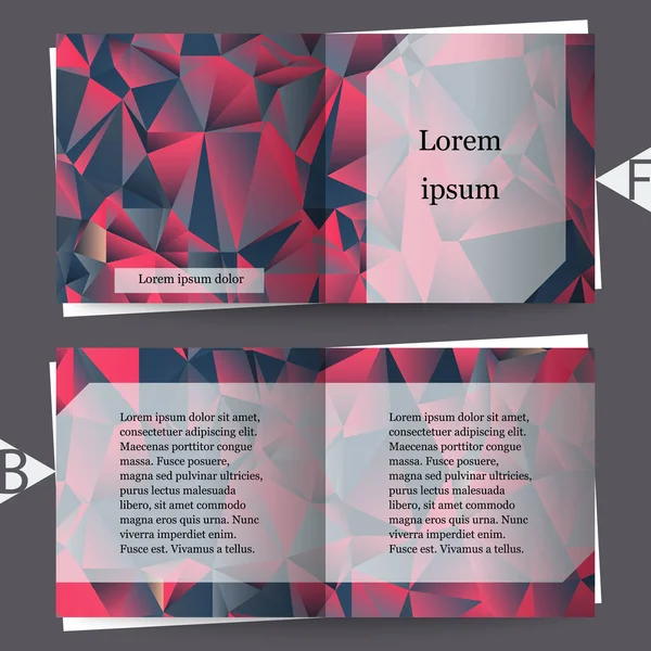 Grafische illustratie met geometrische patroon. Brochure sjabloon met abstracte achtergrond. Eps10 Vector Illustratie — Stockvector