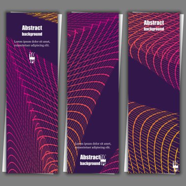 Soyut iletişim ağ arka plan. Fraktal öğe satırları ile. Arka plan afiş şablonlar kümesi. Eps10 vektör çizim