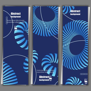 3D soyut renkli şekil. Banner şablon. Eps10 vektör çizim