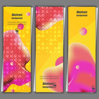 Grafik illüstrasyon degrade sıvı kabarcık şeklinde. Banner şablon. Eps10 vektör çizim