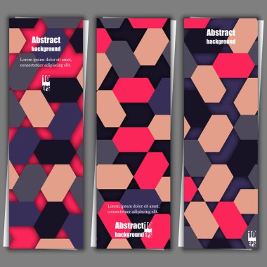 Geometrik desenli arka plan. Baner şablonu. Eps10 vektör çizim