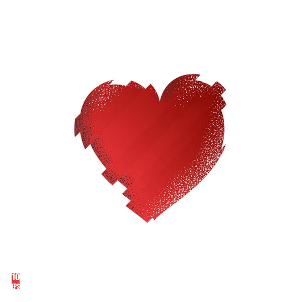С Днем святого Валентина. Разбитое сердце изолированной формы. Векторная иллюстрация Eps10 — стоковый вектор