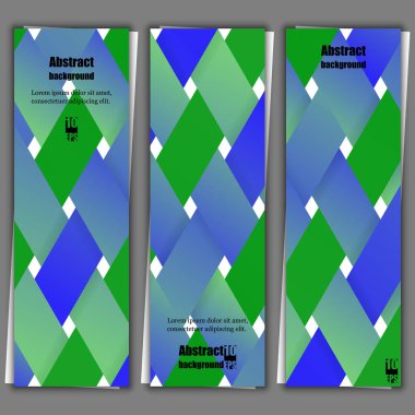 Renkli soyut 3d arka plan şerit. Banner şablon. Eps10 vektör çizim