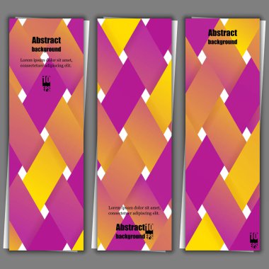 Renkli soyut 3d arka plan şerit. Banner şablon. Eps10 vektör çizim