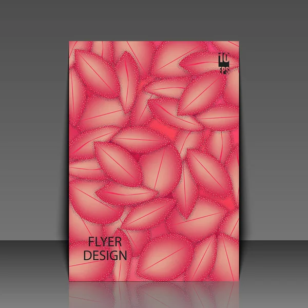Abstrakte florale Hintergrund mit Blütenblättern Muster. Flyer-Vorlage. eps10 Vektorabbildung — Stockvektor