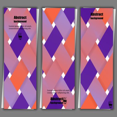 Renkli soyut 3d arka plan şerit. Banner şablon. Eps10 vektör çizim
