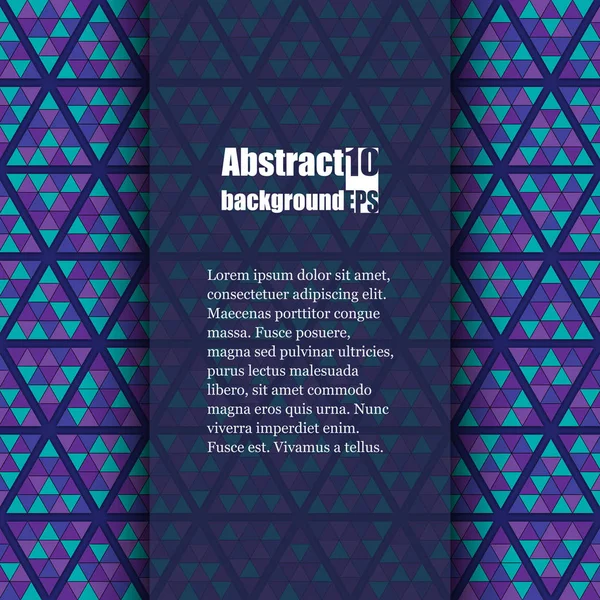 Fondo abstracto con patrón geométrico. Plantilla de folleto. Eps10 Ilustración vectorial — Vector de stock