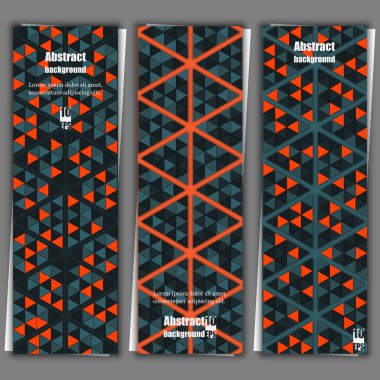 Geometrik desenli arka plan. Banner şablon. Eps10 vektör çizim