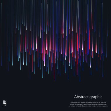 Karanlık bir arka planda çok renkli ışınlar. Eps10 vektör illüstrasyon