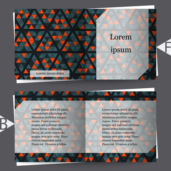 Abstracte achtergrond met geometrische patroon. Brochure sjabloon. Eps10 Vector Illustratie — Stockvector