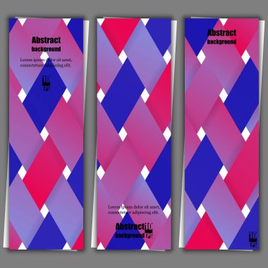 Renkli soyut 3d arka plan şerit. Banner şablon. Eps10 vektör çizim