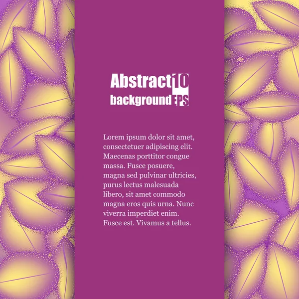 Pozadí abstraktní květinovým vzorem lístků. Brožura šablona. Eps10 vektorové ilustrace — Stockový vektor